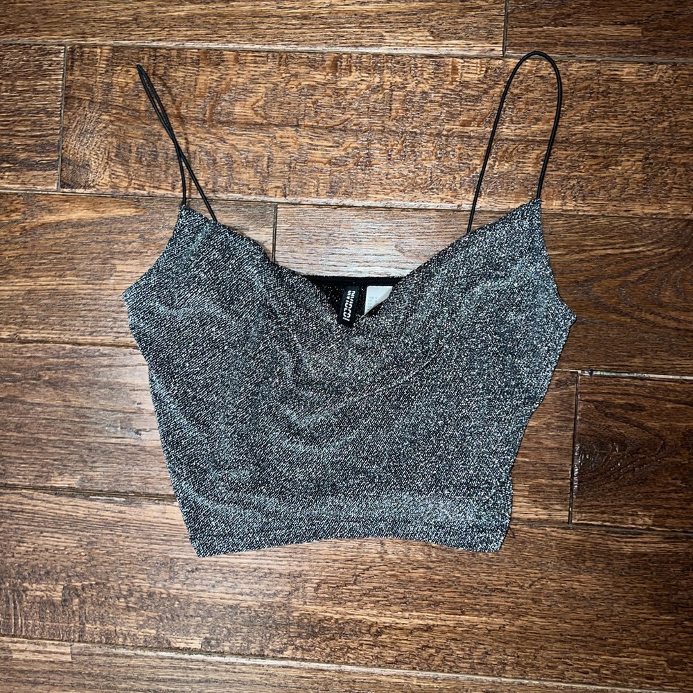 Silver Glitter/Sparkle Tank Top